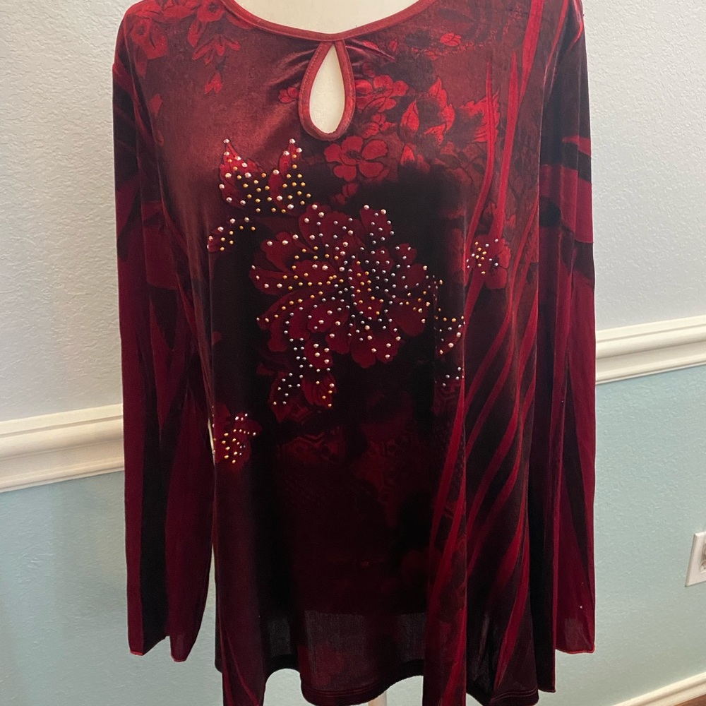 Stunning Embellished Top / size 1X